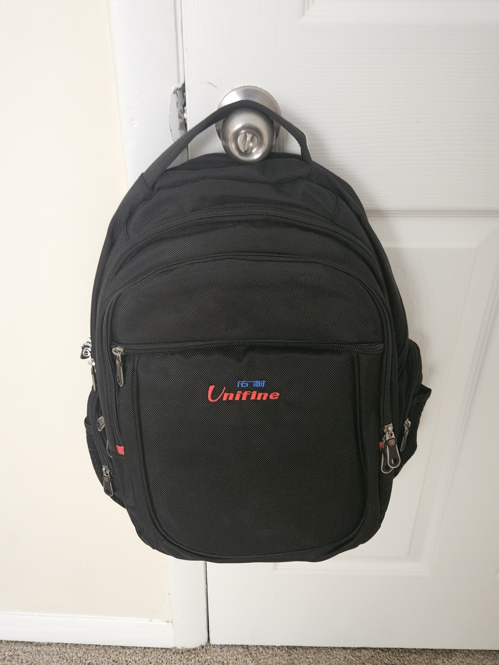 UNIF Black Men's Backpack - Versatile Travel & Work Bag
